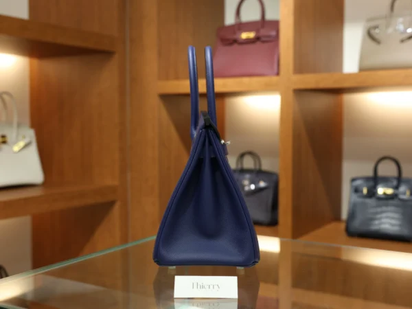 Birkin 30 Epsom Retourne Bleu Saphir PHW