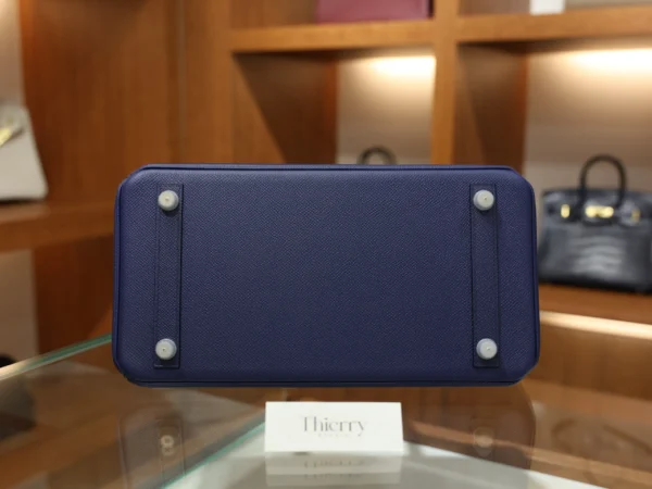 Birkin 30 Epsom Retourne Bleu Saphir PHW