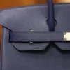 Birkin 30 Epsom Retourne Bleu Saphir PHW