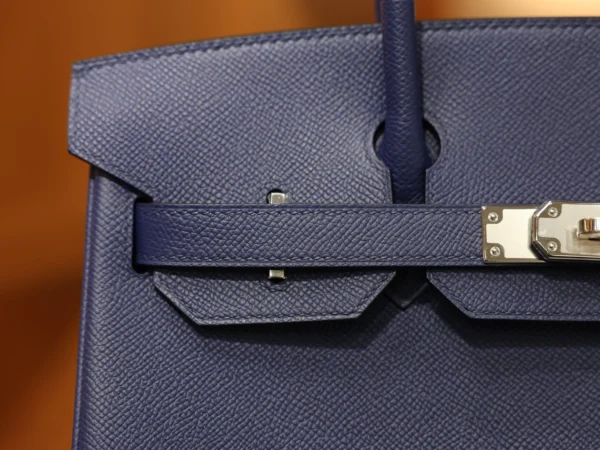 Birkin 30 Epsom Retourne Bleu Saphir PHW