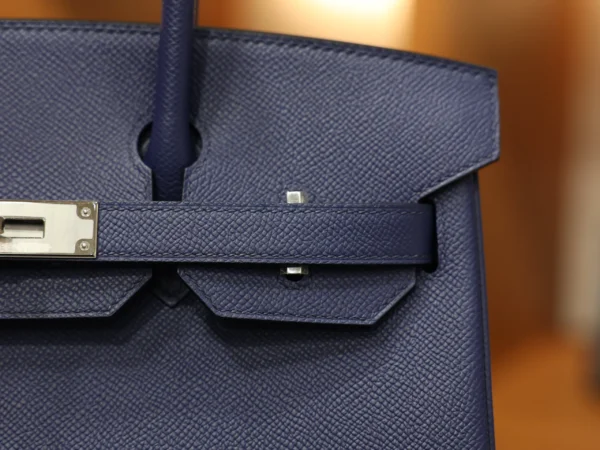 Birkin 30 Epsom Retourne Bleu Saphir PHW