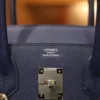 Birkin 30 Epsom Retourne Bleu Saphir PHW