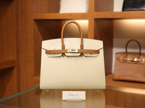 Birkin 25 Epsom Sellier Craie/Gold GHW (HSS)