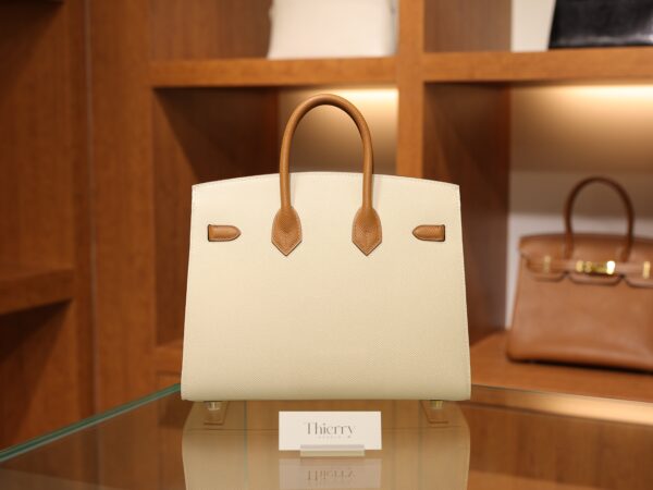 Birkin 25 Epsom Sellier Craie/Gold GHW (HSS)