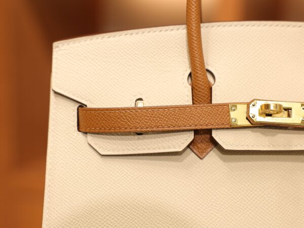 Birkin 25 Epsom Sellier Craie/Gold GHW (HSS)