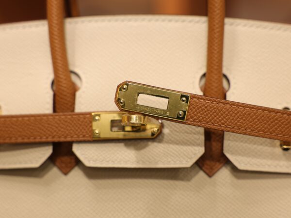 Birkin 25 Epsom Sellier Craie/Gold GHW (HSS)