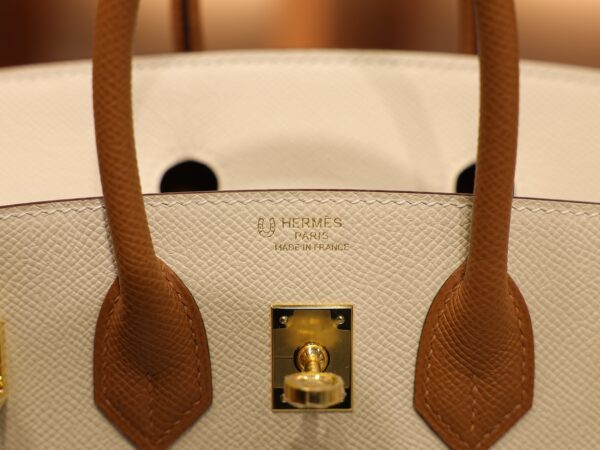 Birkin 25 Epsom Sellier Craie/Gold GHW (HSS)
