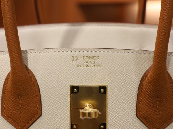 Birkin 30 Epsom Sellier Craie/Gold GHW (HSS)