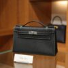 Kelly Pochette Epsom Black & Gris Perle PHW (HSS)
