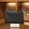 Kelly Pochette Epsom Black & Gris Perle PHW (HSS)