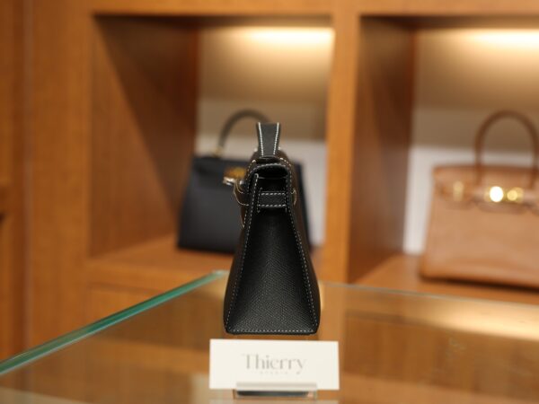Kelly Pochette Epsom Black & Gris Perle PHW (HSS)