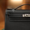 Kelly Pochette Epsom Black & Gris Perle PHW (HSS)