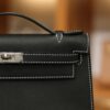 Kelly Pochette Epsom Black & Gris Perle PHW (HSS)