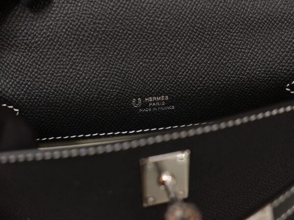 Kelly Pochette Epsom Black & Gris Perle PHW (HSS)