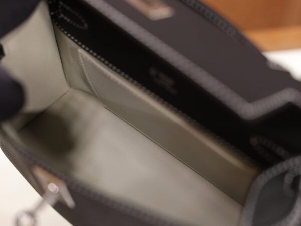 Kelly Pochette Epsom Black & Gris Perle PHW (HSS)