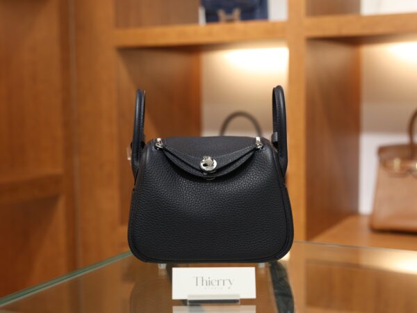Mini Lindy Clemence Bleu Nuit PHW