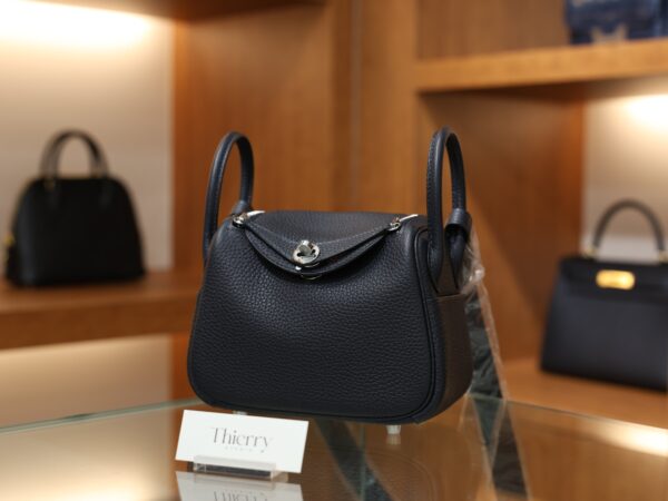 Mini Lindy Clemence Bleu Nuit PHW