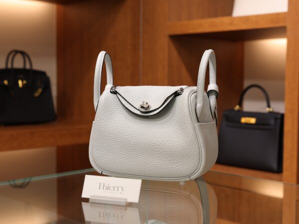 Mini Lindy Clemence Bleu Pale PHW