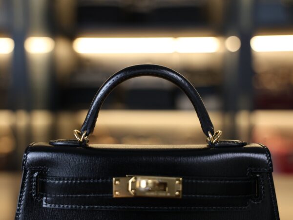Mini Kelly Box Black GHW