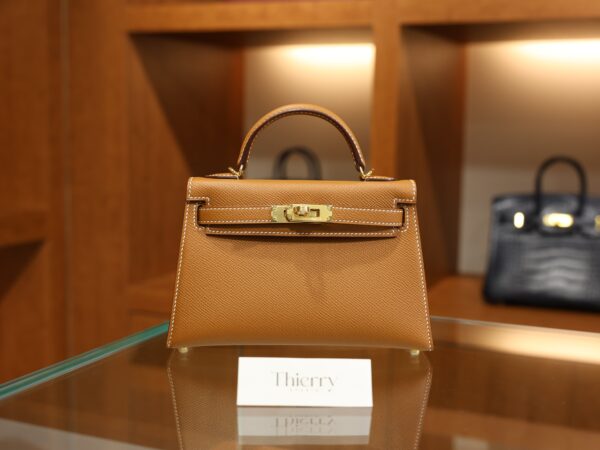 Mini Kelly Epsom Gold GHW