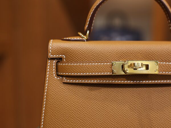 Mini Kelly Epsom Gold GHW