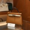 Mini Kelly Epsom Gold/Craie/Black PHW (S.O)
