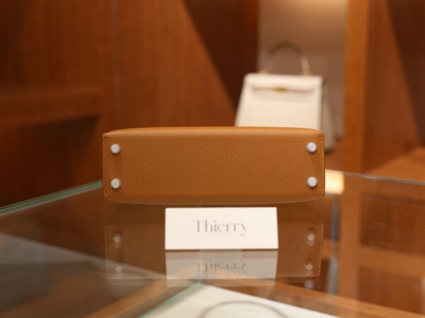 Mini Kelly Epsom Gold/Craie/Black PHW (S.O)