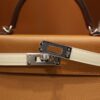Mini Kelly Epsom Gold/Craie/Black PHW (S.O)
