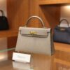 Mini Kelly Epsom Gris Asphalte GHW
