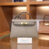Mini Kelly Epsom Gris Asphalte GHW