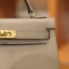 Mini Kelly Epsom Gris Asphalte GHW