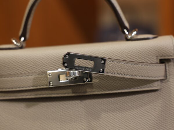 Mini Kelly Epsom Gris Asphalte PHW