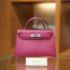 Mini Kelly Epsom Rose Pourpre PHW