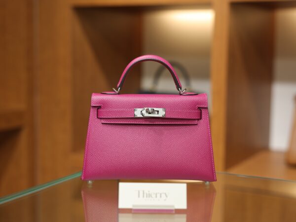 Mini Kelly Epsom Rose Pourpre PHW