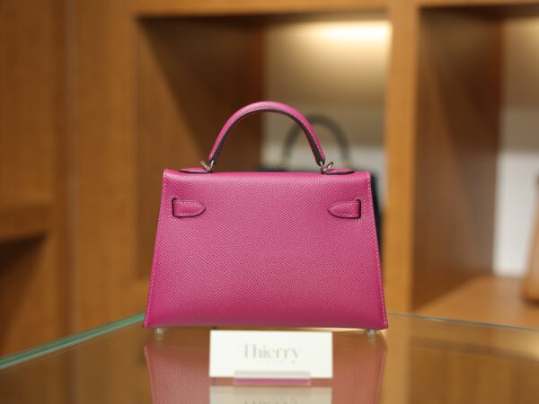 Mini Kelly Epsom Rose Pourpre PHW
