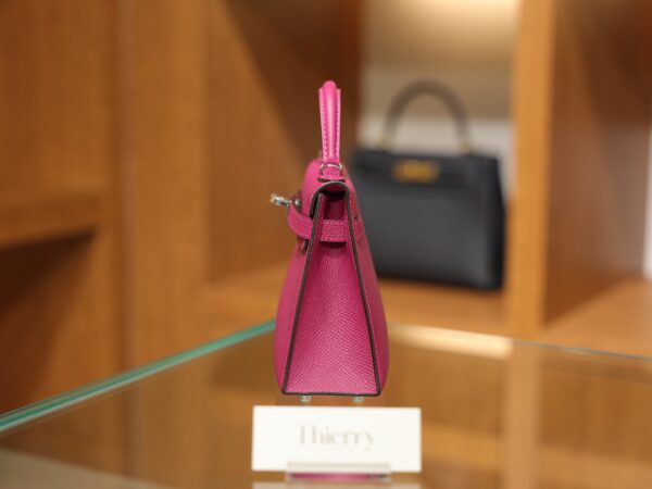 Mini Kelly Epsom Rose Pourpre PHW
