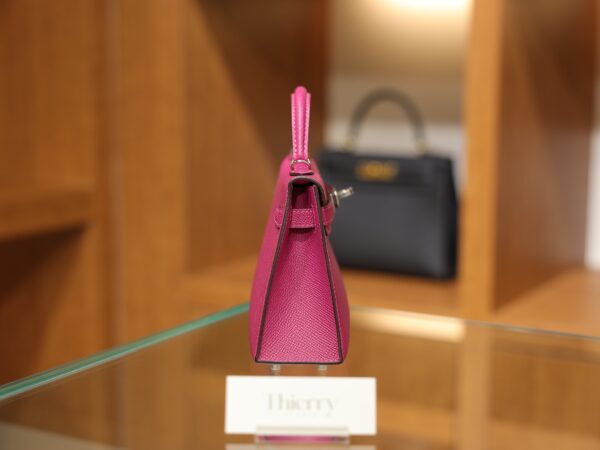 Mini Kelly Epsom Rose Pourpre PHW