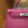Mini Kelly Epsom Rose Pourpre PHW