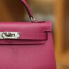 Mini Kelly Epsom Rose Pourpre PHW