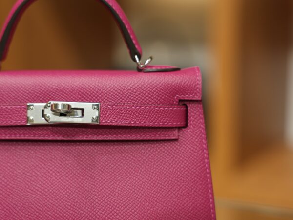 Mini Kelly Epsom Rose Pourpre PHW