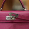 Mini Kelly Epsom Rose Pourpre PHW