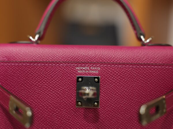 Mini Kelly Epsom Rose Pourpre PHW