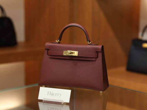 Mini Kelly Epsom Rouge H GHW