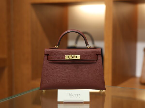 Mini Kelly Epsom Rouge H GHW