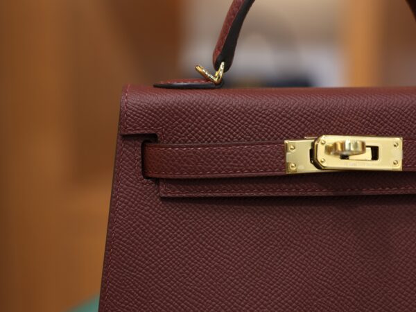 Mini Kelly Epsom Rouge H GHW