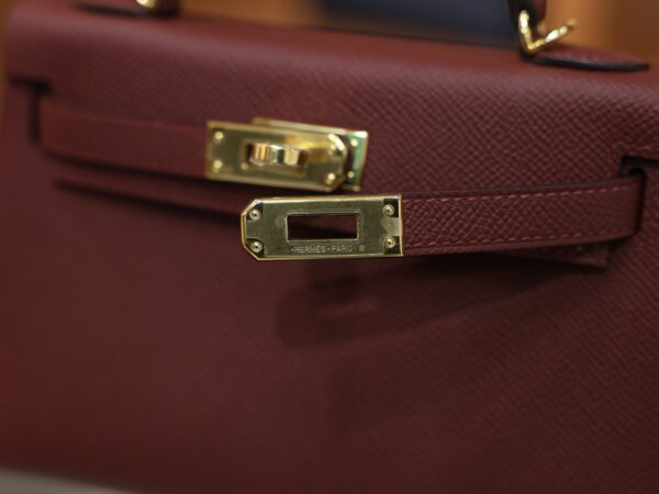 Mini Kelly Epsom Rouge H GHW