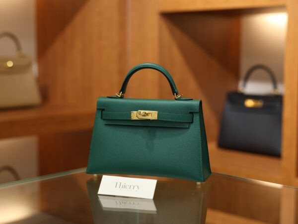 Mini Kelly Epsom Malachite GHW