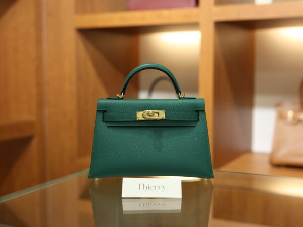 Mini Kelly Epsom Malachite GHW