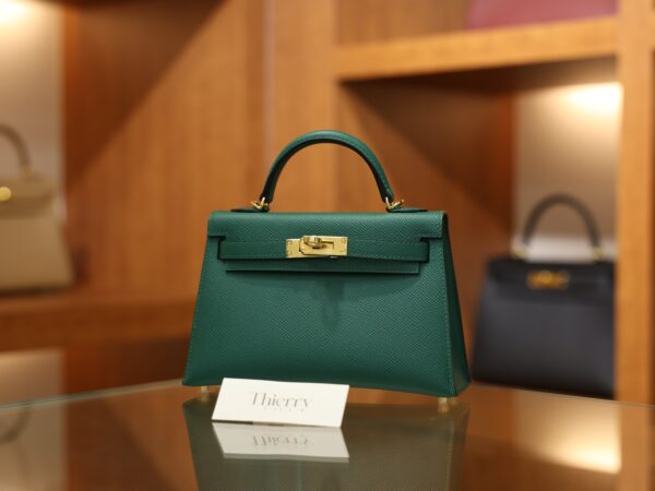 Mini Kelly Epsom Malachite GHW
