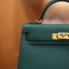 Mini Kelly Epsom Malachite GHW